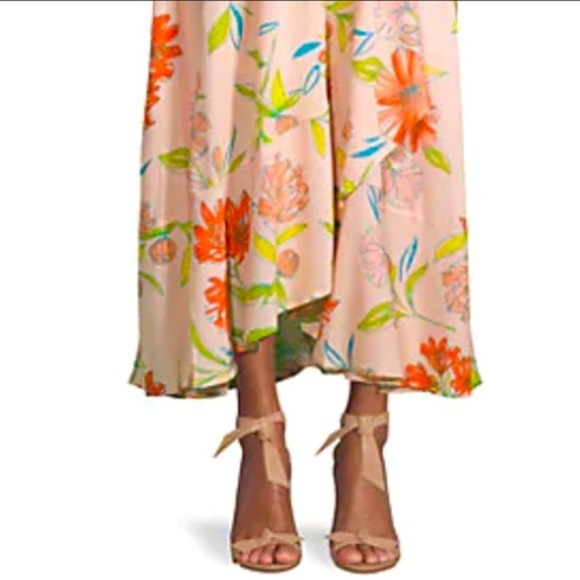 Smocked Maxi Dress Off The Shoulder Floral Pattern Print Boho - Picture 3 of 11